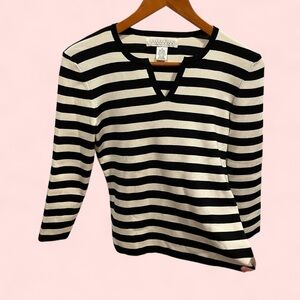 Cute classic black white silk blend sweater Bloomingdale’s quiet luxury coastal